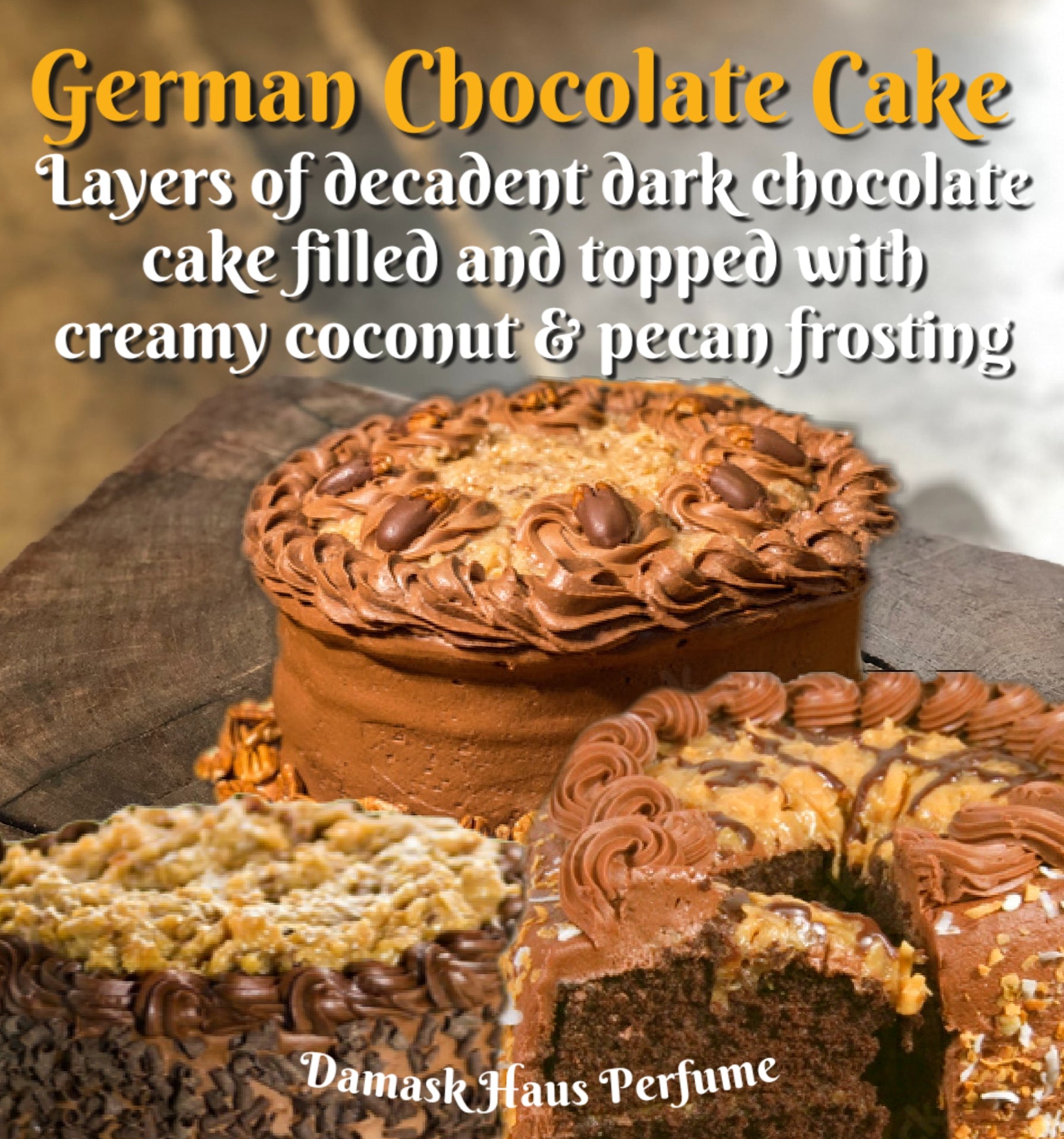 GERMAN CHOCOLATE CAKE 1oz Fragrance Holiday Season Winter Burning Candle  Oil